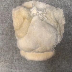 Vintage Rabbit Fur Hat with Ear Flaps